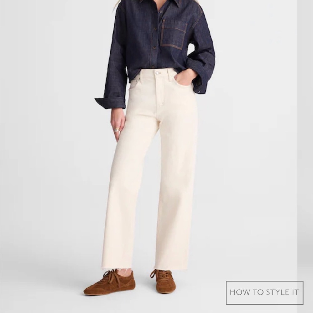 Madewell Cream Vintage Straight Jeans
